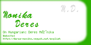monika deres business card